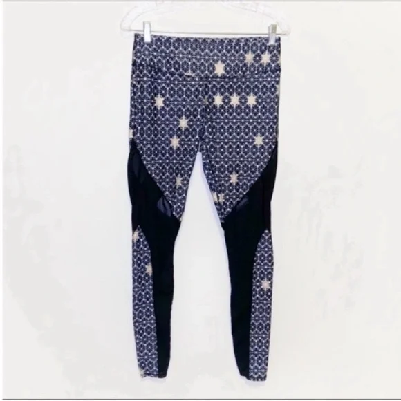 Fabletics Mesh Powerhold leggings navy blue stardust white - Picture 3 of 8